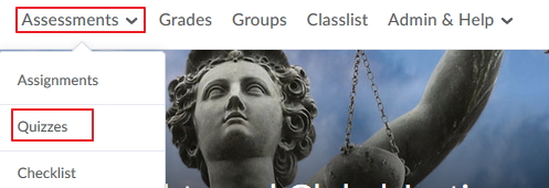 Click on quizzes
