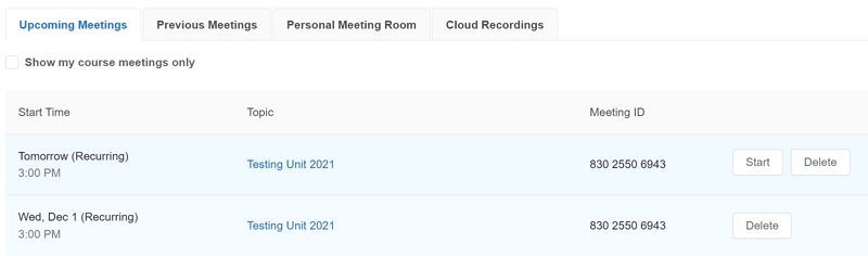 Meeting imported