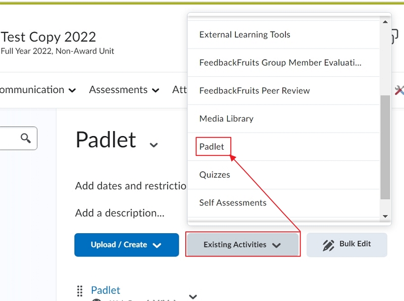 Select Padlet