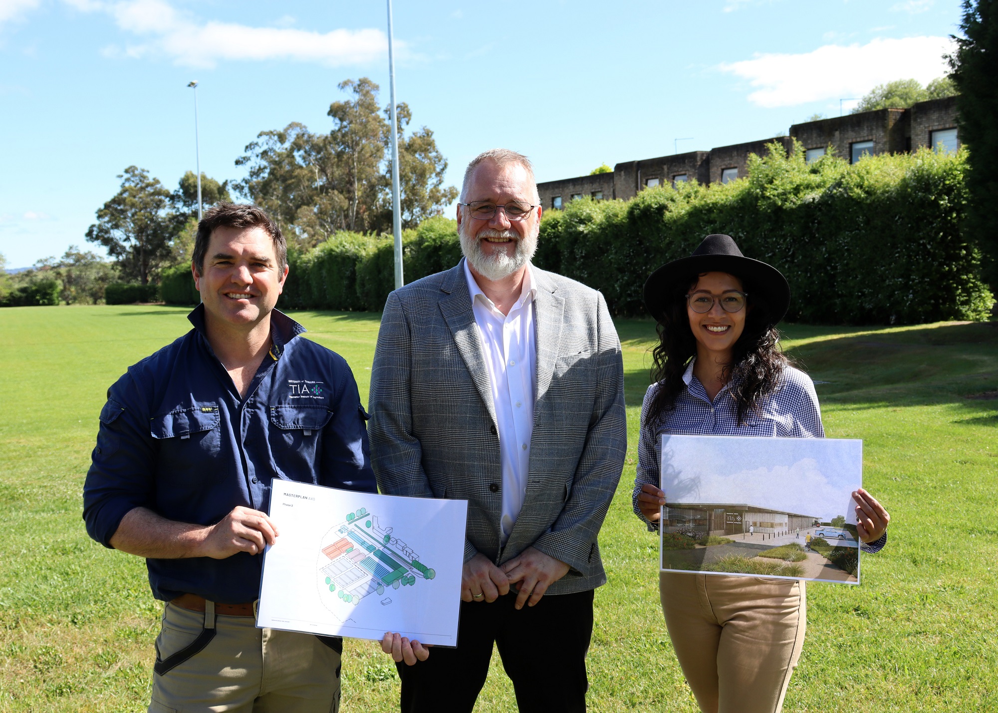 Rowan Smith, Michael Rose, and Bianca Das announce a $26 million infrastructure project for TIA