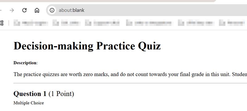 Print your quiz