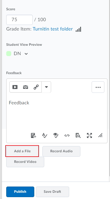 Feedback box