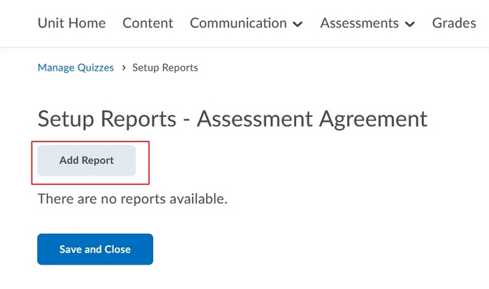 Add a report as usual