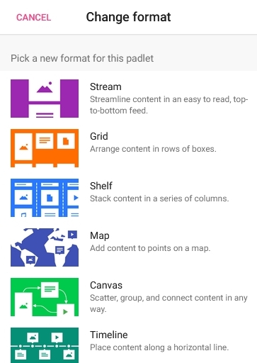 Choose format