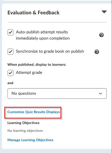 Customize display message