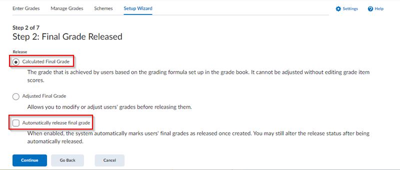 Calcualted grade