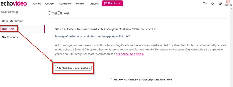 Add OneDrive subscription