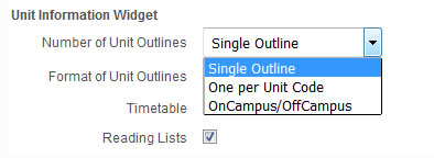 Choose your Unit outline preference