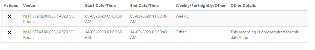 Multiple booking requests