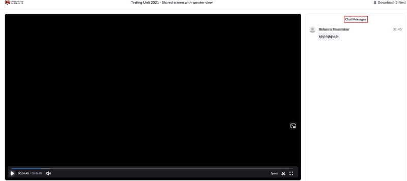 Chat in video