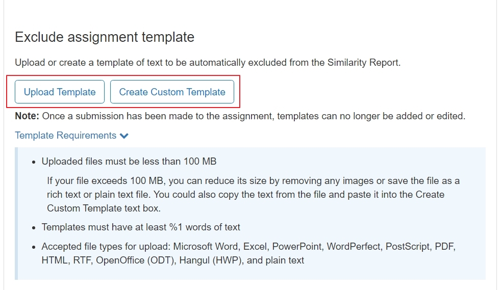 Upload or Create Template