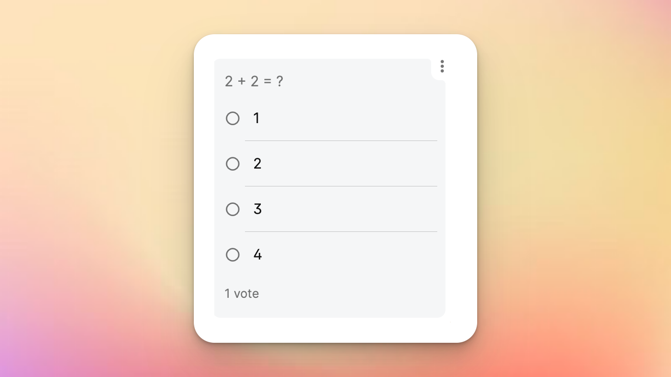 Poll in padlet
