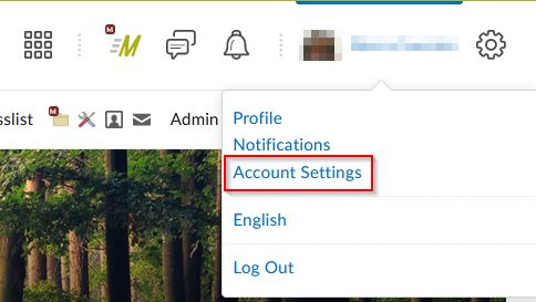 Account settings