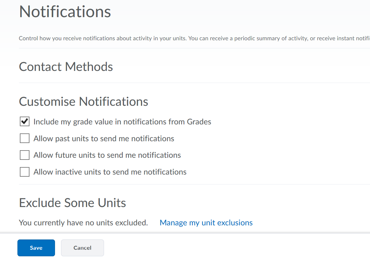 Updating your notifications