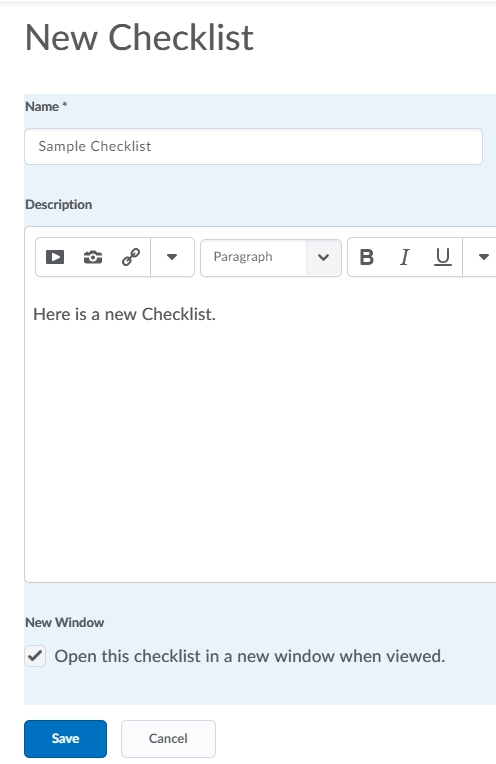 Checklist 2