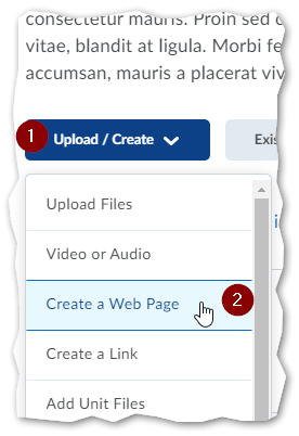 Create your web page