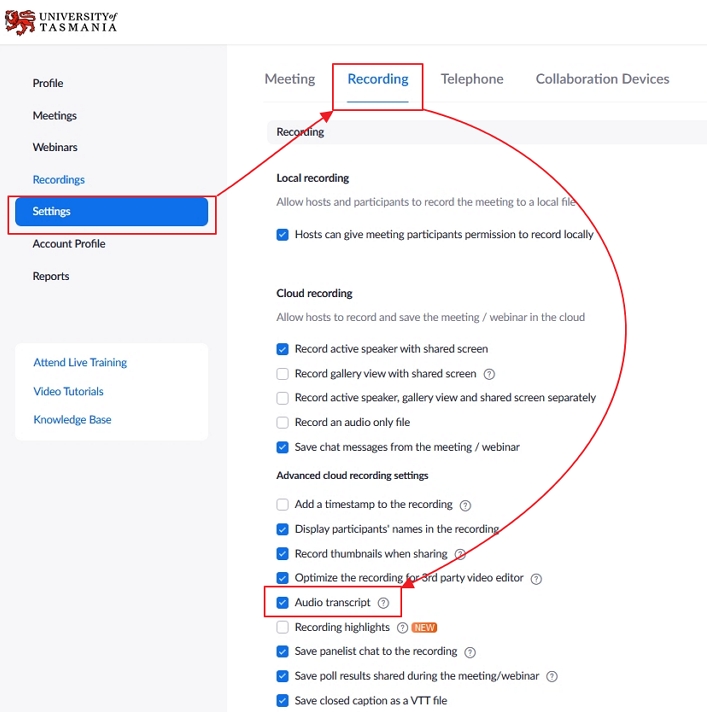 Select Audio Transcripts