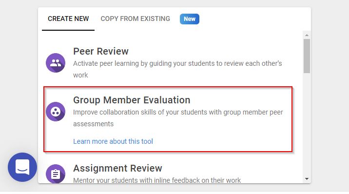 Pick FeedbackFruits Group member evaluation