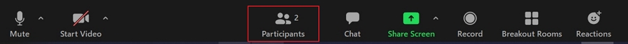 Click on participants