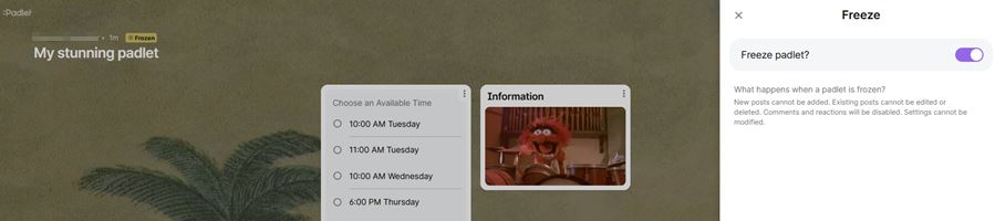 users will not be able to add or edit to the Padlet.