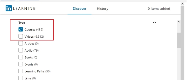 Filter options