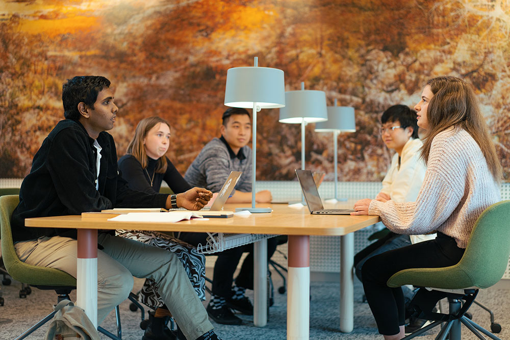 Students at Inveresk Library