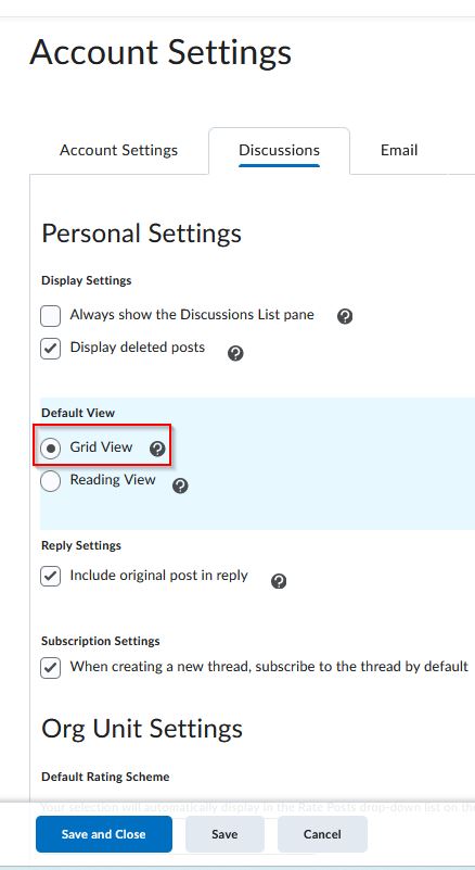 Select Grid view