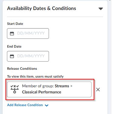 Release condition