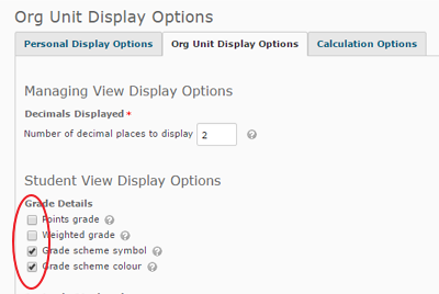 Grade Display Options 1
