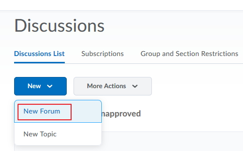Click New Forum