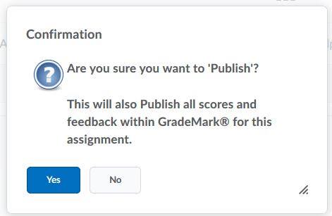 Grademark warning message