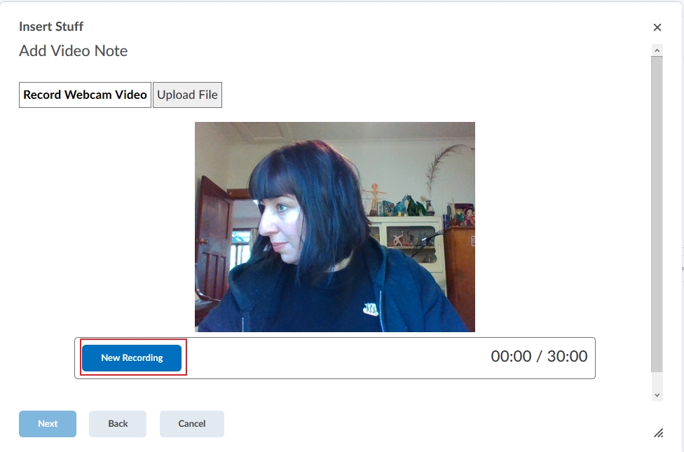 Create your new recording