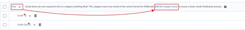 Edit an existing category
