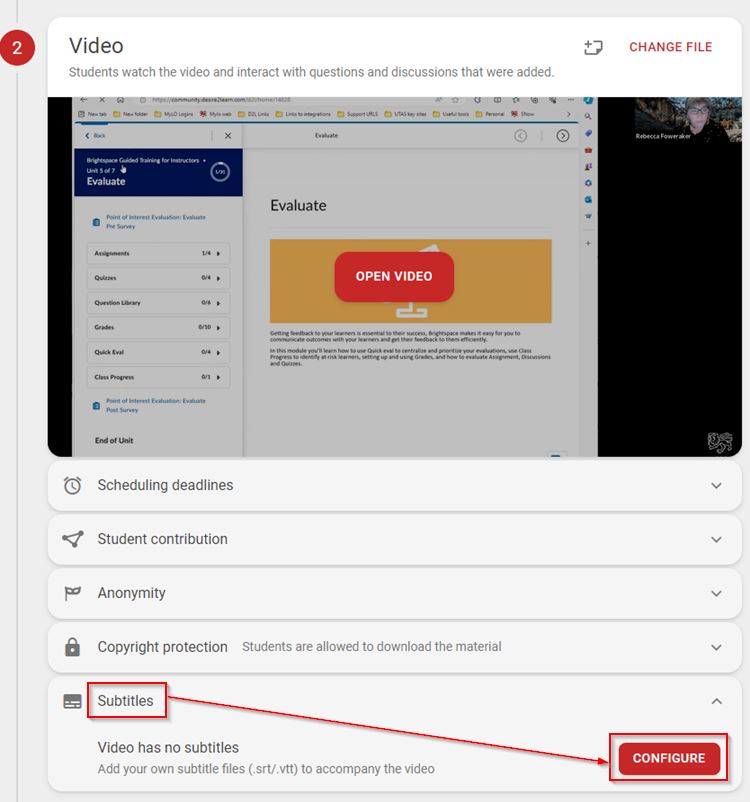 Select subtitles
