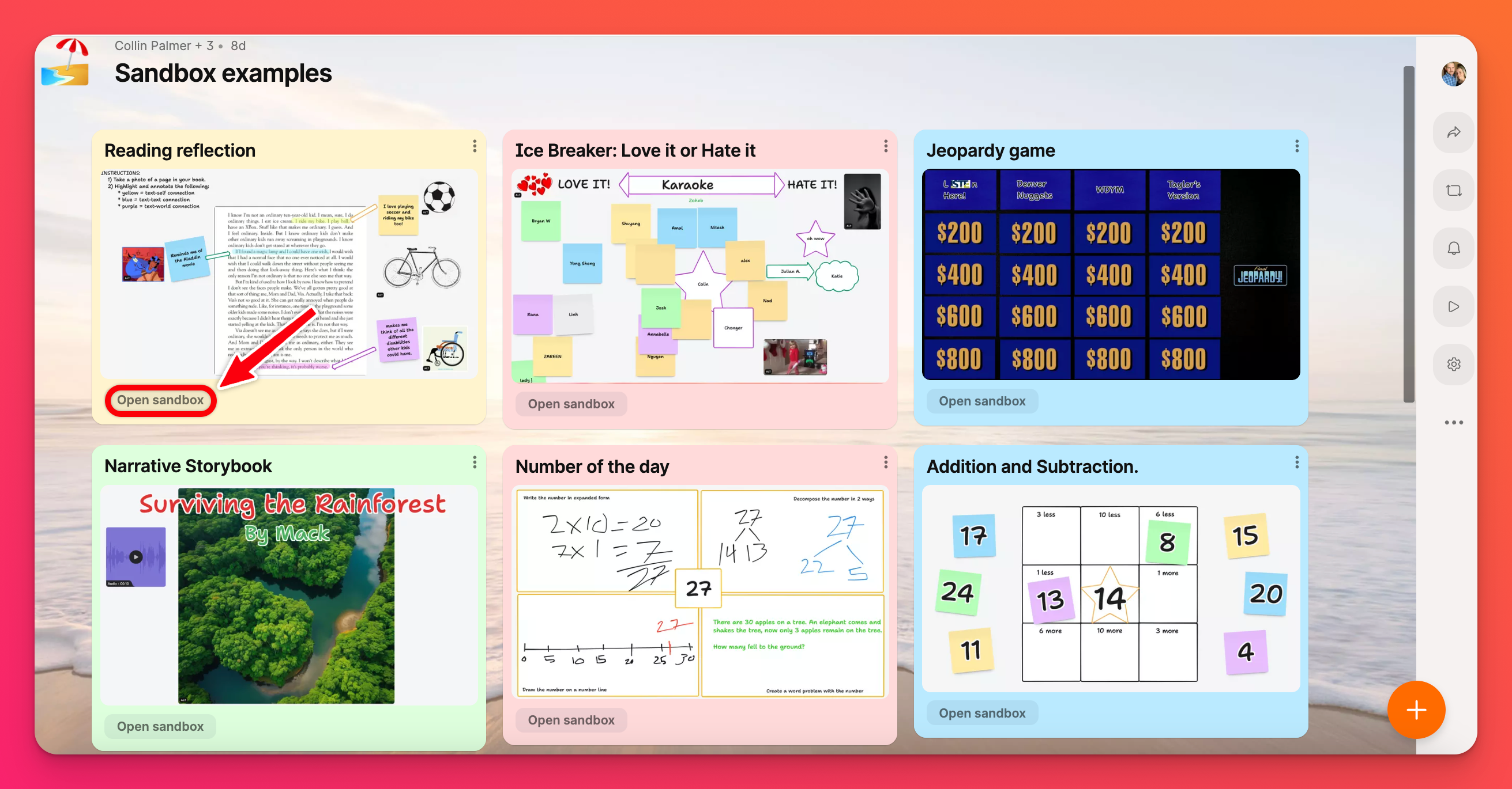 Example sandboxes