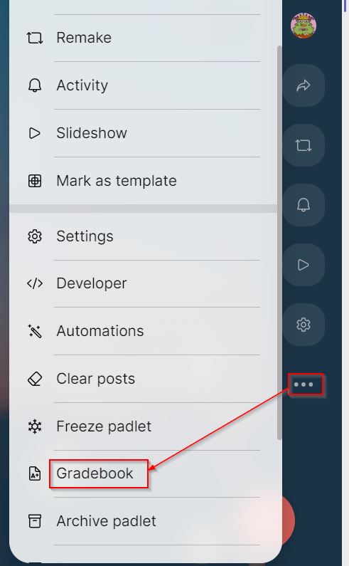Select gradebook