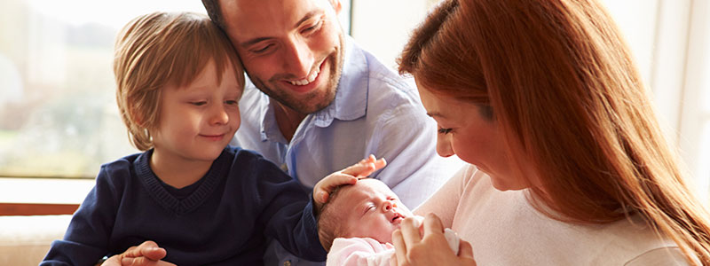 Image of family with baby