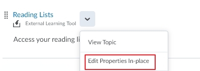 Edit Properties