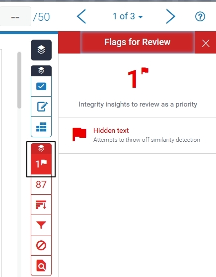 Panel with new Flags option