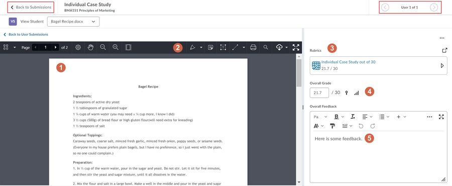 Assignment view