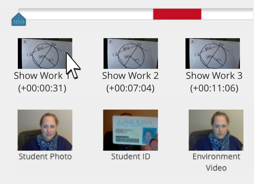 You can see the photos within Respondus