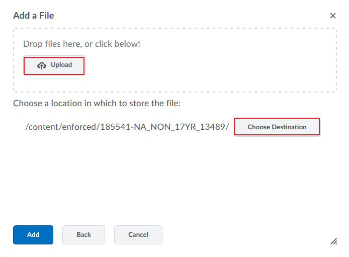 Upload your files