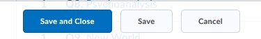 Quiz save button