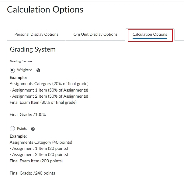 Select Calulations tab