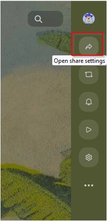 Select share settings
