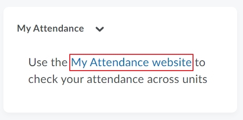 My Attendance Widget