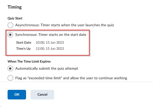 Synchronous quiz