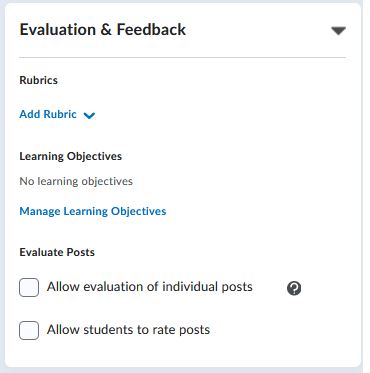 Evaluation