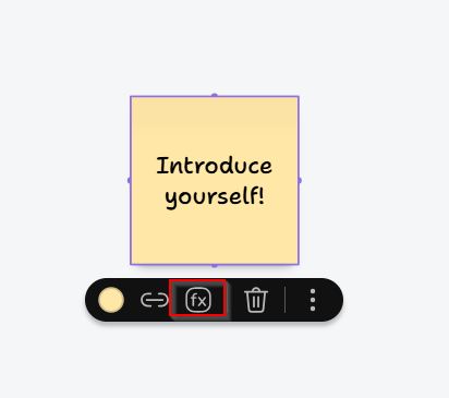 Select your item and press fx