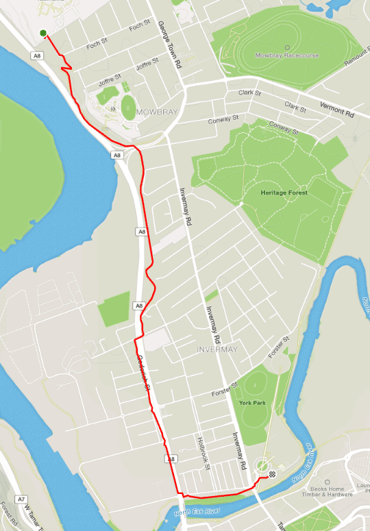 Inveresk Apartments via Goderich Street map